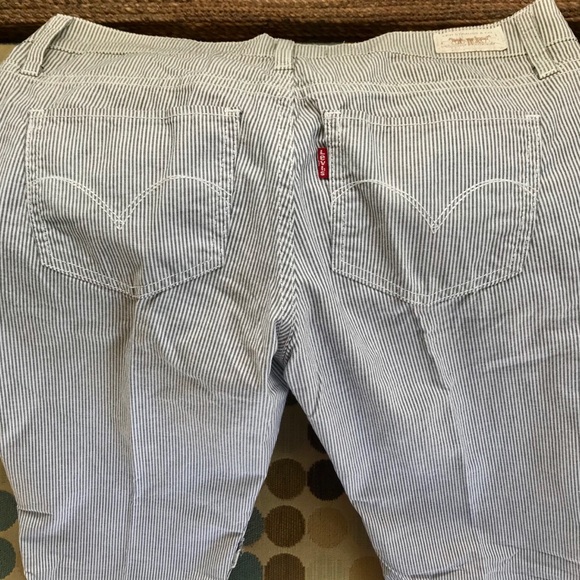 Too Superlow Levi’s 524 Jeans grey-white pinstripe cotton 4/6 - Picture 5 of 8